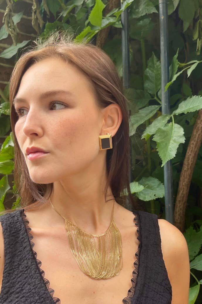 Collier Cascade Dorée en acier inoxydable BROOKE