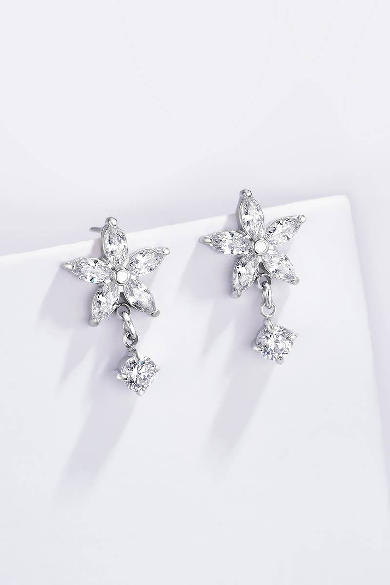 Boucles d'oreilles Fleur d’Éclat en acier inoxydable SOPHIA