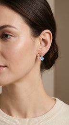 Boucles d'oreilles Fleur de Cerisier en acier inoxydable CHARLOTTE