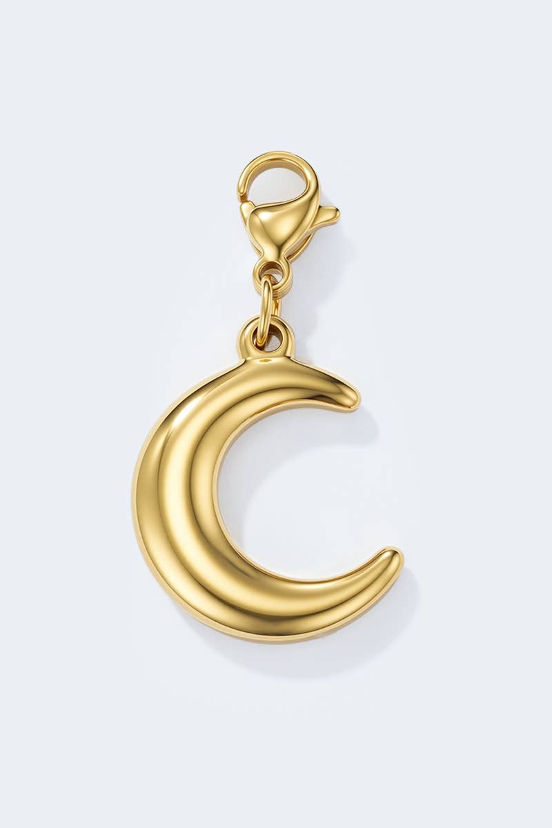 Charm breloque croissant de lune en acier inoxydable REBECCA