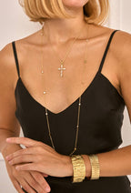 Collier croix scintillante en acier inoxydable GRACE
