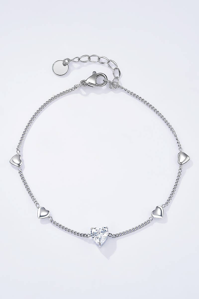 Bracelet Cœur Étincelant en acier inoxydable MANON