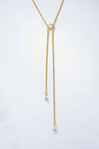 Collier gouttes scintillantes en acier inoxydable ZOE
