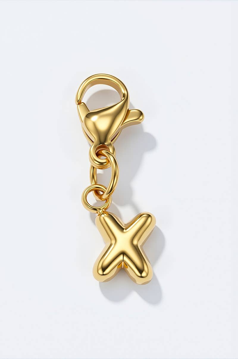 Charm alphabet en acier inoxydable