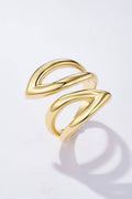 Bague ouverte formes entrelacées en acier inoxydable AURÉLIE