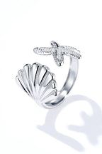 Bague coquillages en acier inoxydable SOPHIA