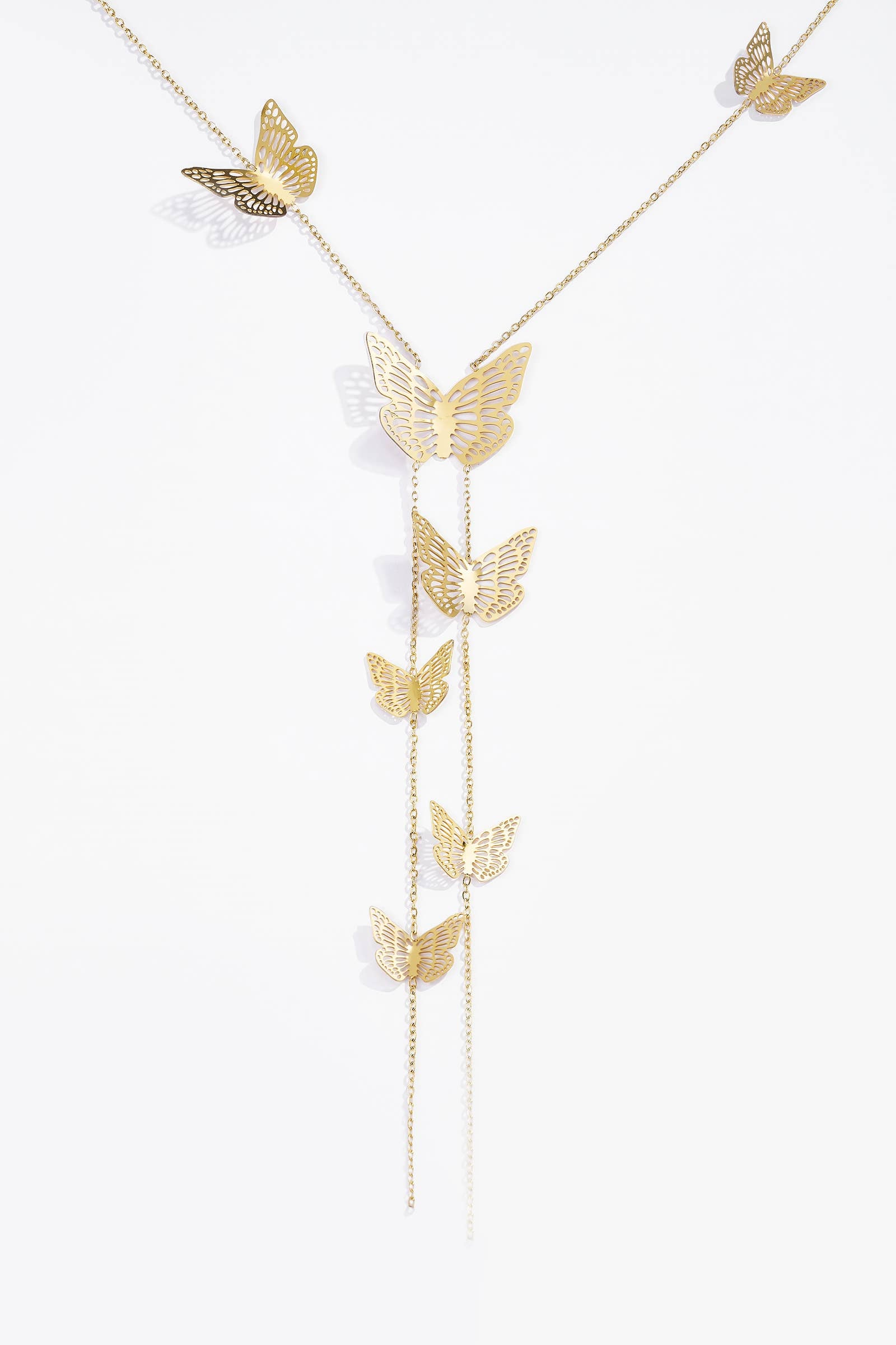 Collier Papillons Doré en acier inoxydable LÉONIE