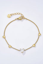 Bracelet Cœur Étincelant en acier inoxydable MANON