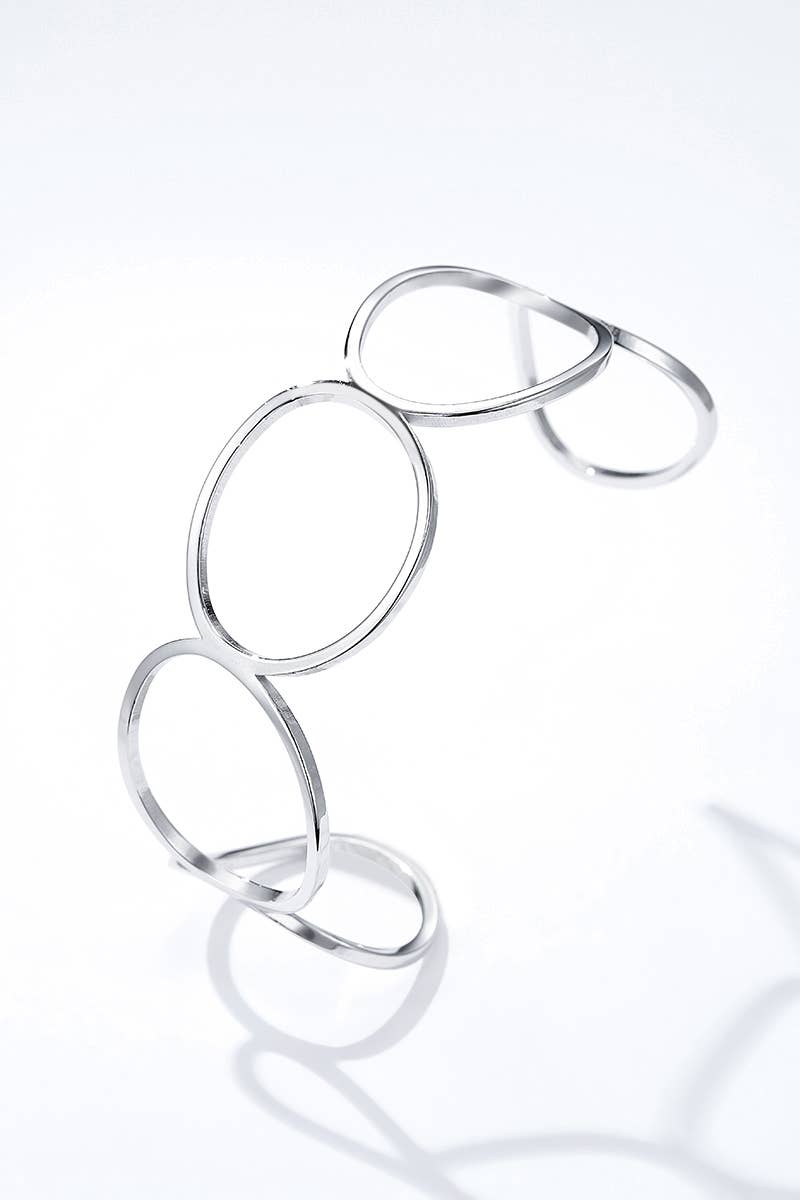 Bracelet manchette en acier inoxydable JUSTINE