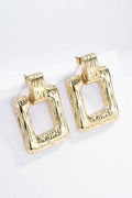 Boucles d'oreilles Carré Doré en acier inoxydable MARIE