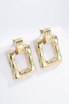 Boucles d'oreilles Carré Doré en acier inoxydable MARIE