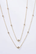 Collier sautoir étincelant en acier inoxydable DAISY