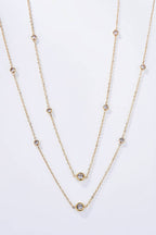 Collier sautoir étincelant en acier inoxydable DAISY