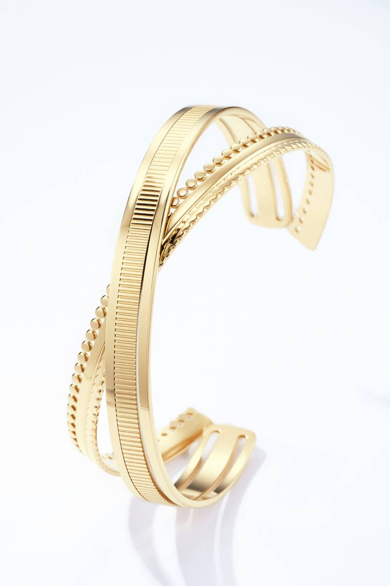Bracelet jonc croisé en acier inoxydable CHLOÉ