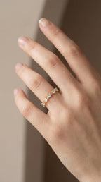 Bague Cœurs Étincelants en acier inoxydable ÉMILIE
