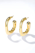 Boucles d'oreilles créoles intemporelles en acier inoxydable ASHLEY