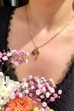 Collier Cherry Chic en acier inoxydable EMILY