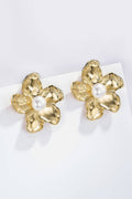 Boucles d'oreilles Pétales d’Or en acier inoxydable BROOKE