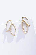 Boucles d'oreilles Feuilles Nacrées en acier inoxydable MARIE