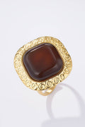 Bague Ambre Royale en acier inoxydable LÉNA