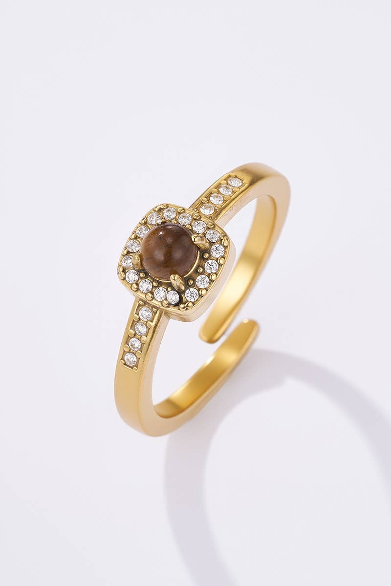 Bague Étoile Dorée en acier inoxydable EVELYN