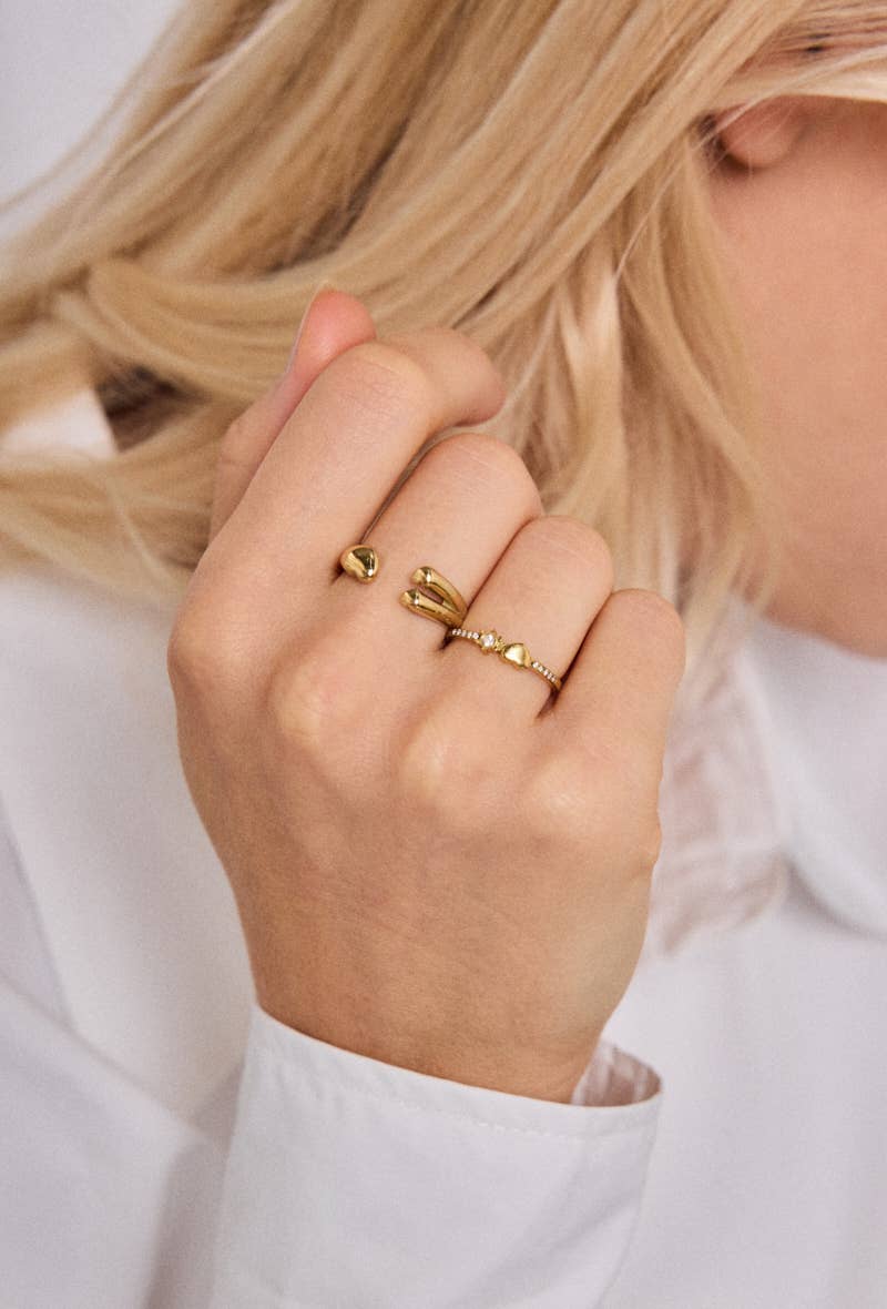 Bague Cœur Royal en acier inoxydable OLIVIA