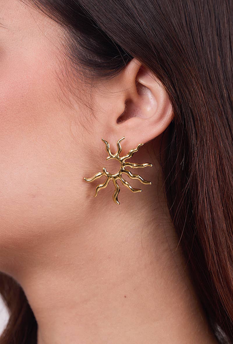 Boucles d'oreilles Soleil en acier inoxydable CAMILLE