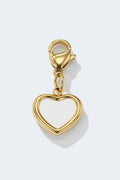 Charm breloque cœur blanc en acier inoxydable SOPHIA