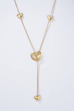 Collier Cœurs entrelacés en acier inoxydable ESTELLE
