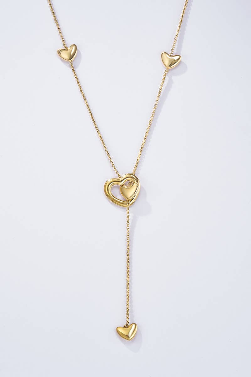 Collier Cœurs entrelacés en acier inoxydable ESTELLE