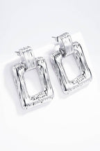 Boucles d'oreilles Carré Doré en acier inoxydable MARIE