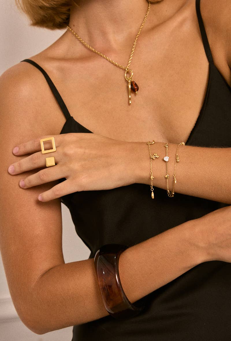 Bracelet Cœur Étincelant en acier inoxydable MANON