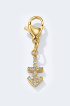 Charm signe du zodiaque scintillant en acier inoxydable