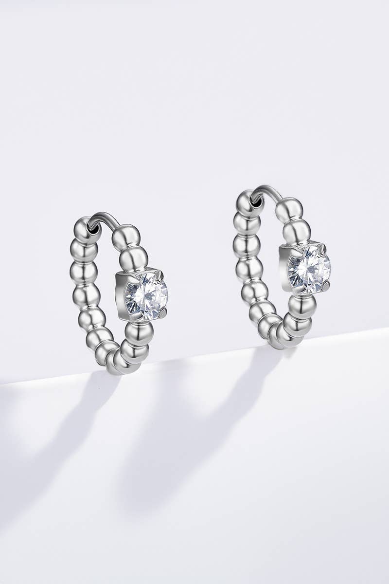 Boucles d'oreilles Perles d’Éclat en acier inoxydable ROSIE