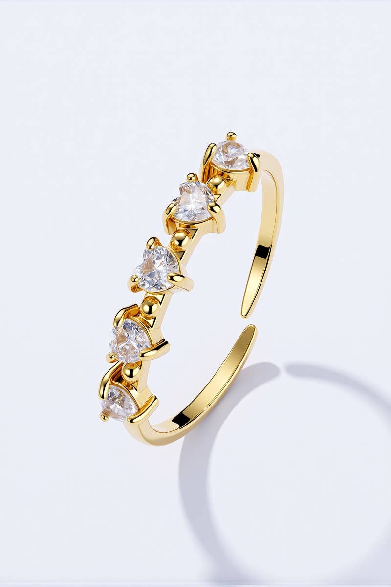 Bague Cœurs Étincelants en acier inoxydable ÉMILIE
