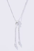 Collier papillon scintillant en acier inoxydable ABIGAIL
