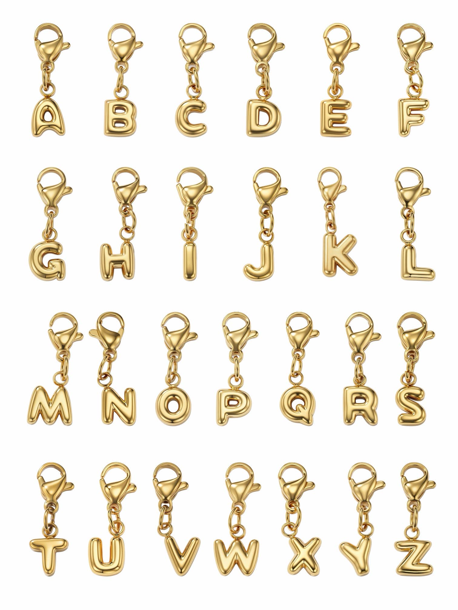 Charm alphabet en acier inoxydable