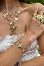 Bracelet coquillages en acier inoxydable EMILY