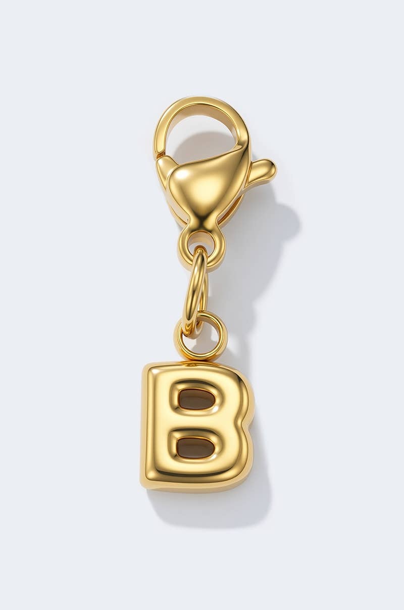 Charm alphabet en acier inoxydable