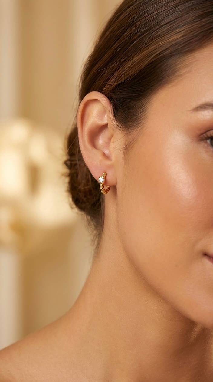 Boucles d'oreilles Perles d’Éclat en acier inoxydable ROSIE