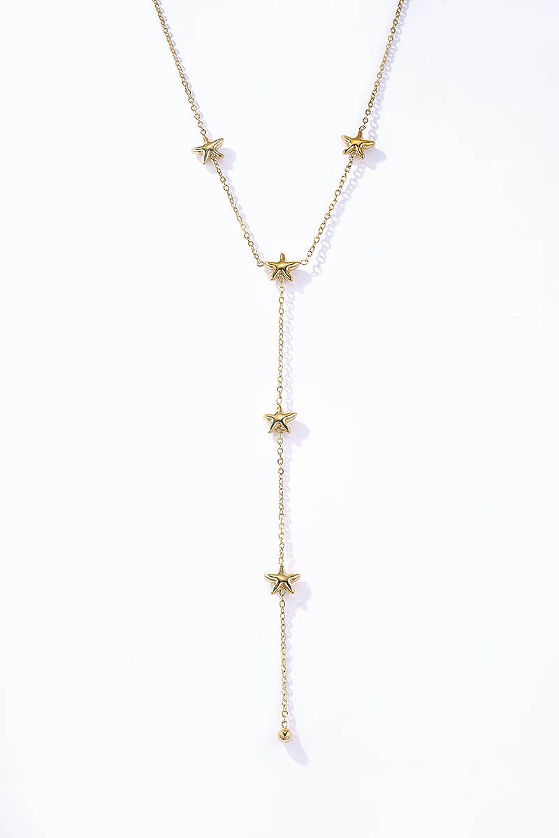 Collier en Y étoiles en acier inoxydable HANNAH