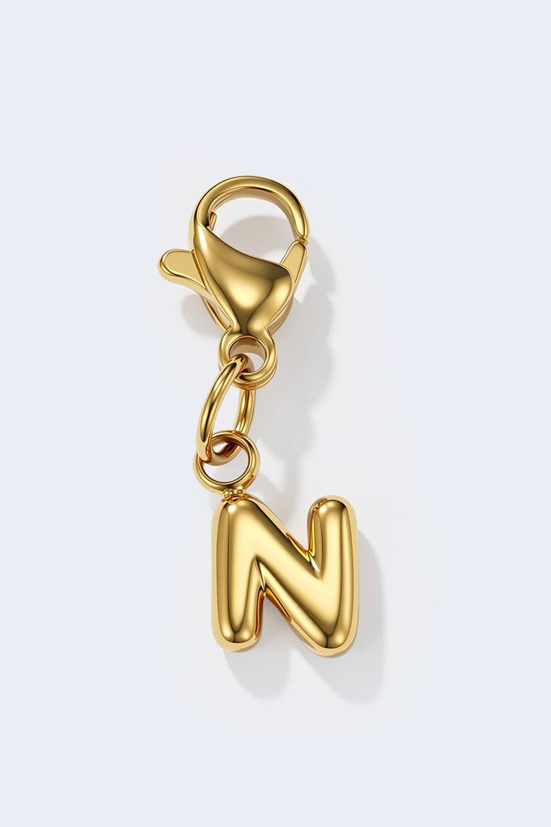 Charm alphabet en acier inoxydable