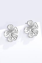 Boucles d'oreilles Fleur Dorée en acier inoxydable REBECCA