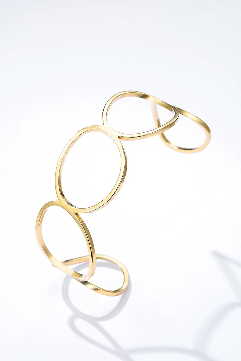 Bracelet manchette en acier inoxydable JUSTINE