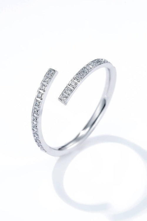 Bague enlacée strassée en acier inoxydable VICTORIA