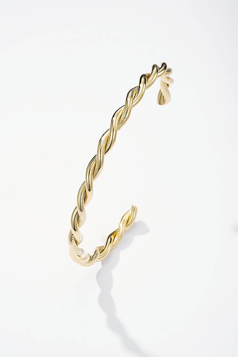 Bracelet manchette en acier inoxydable LÉA