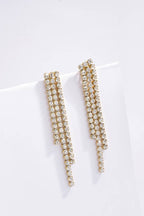 Boucles d'oreilles strassées en acier inoxydable EVELYN