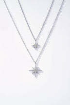 Collier double chaînes étoile en acier inoxydable CLARA