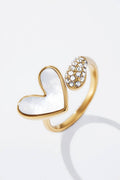 Bague cœur avec strass en acier inoxydable JESSICA