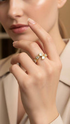 Bague Cœurs Étincelants en acier inoxydable ROSIE